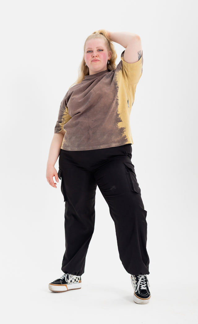 Distressed Tee Anthracite Oatmeal