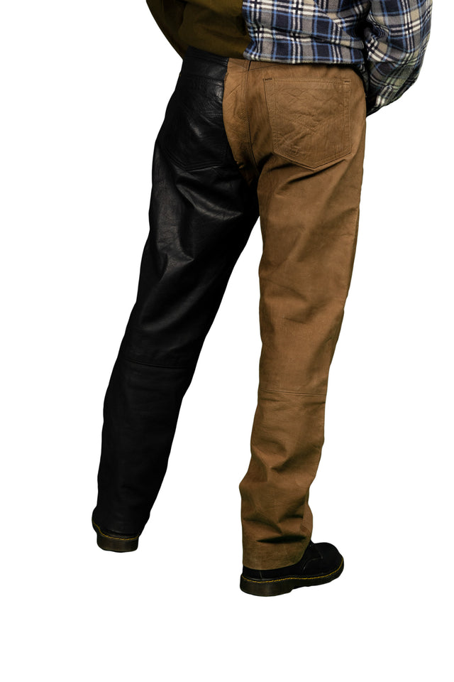 Reconstructed Leather Pants