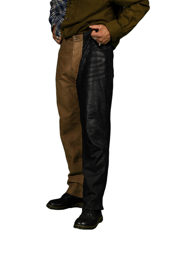 Reconstructed Leather Pants