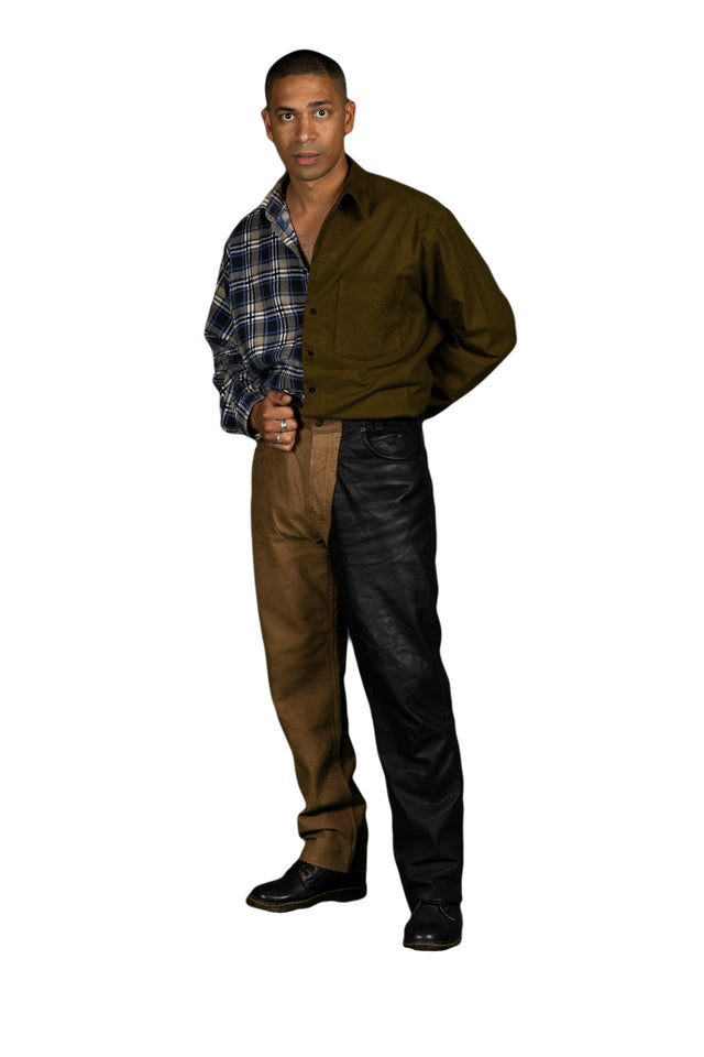 Reconstructed Leather Pants