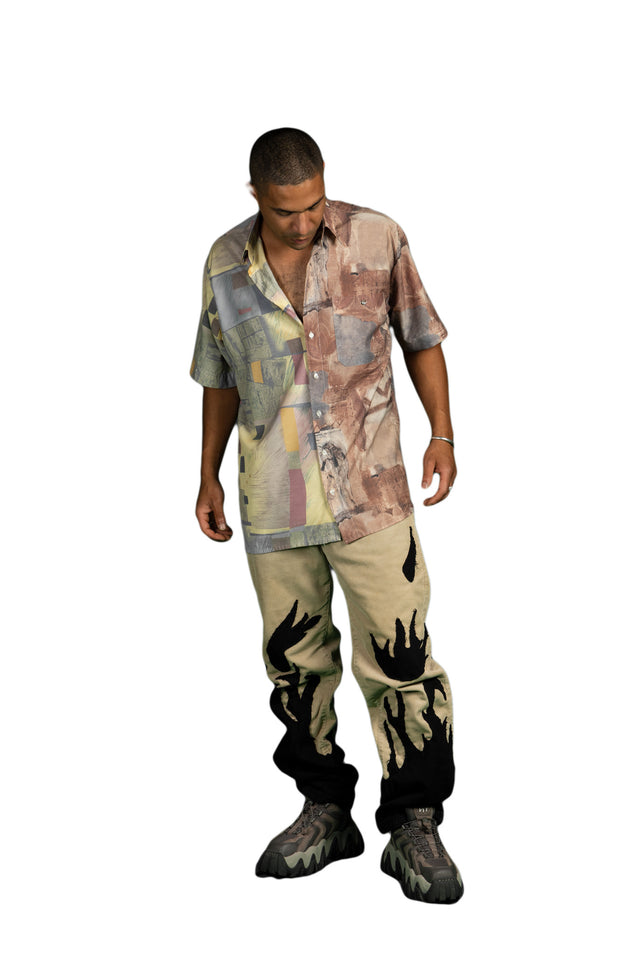 Short Sleeved Bowling Blouse