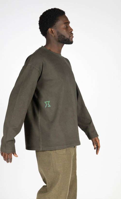 Long Sleeve Tee in Forest Green — 220 GSM EarthColors organic cotton by Achilles and the Tortoise