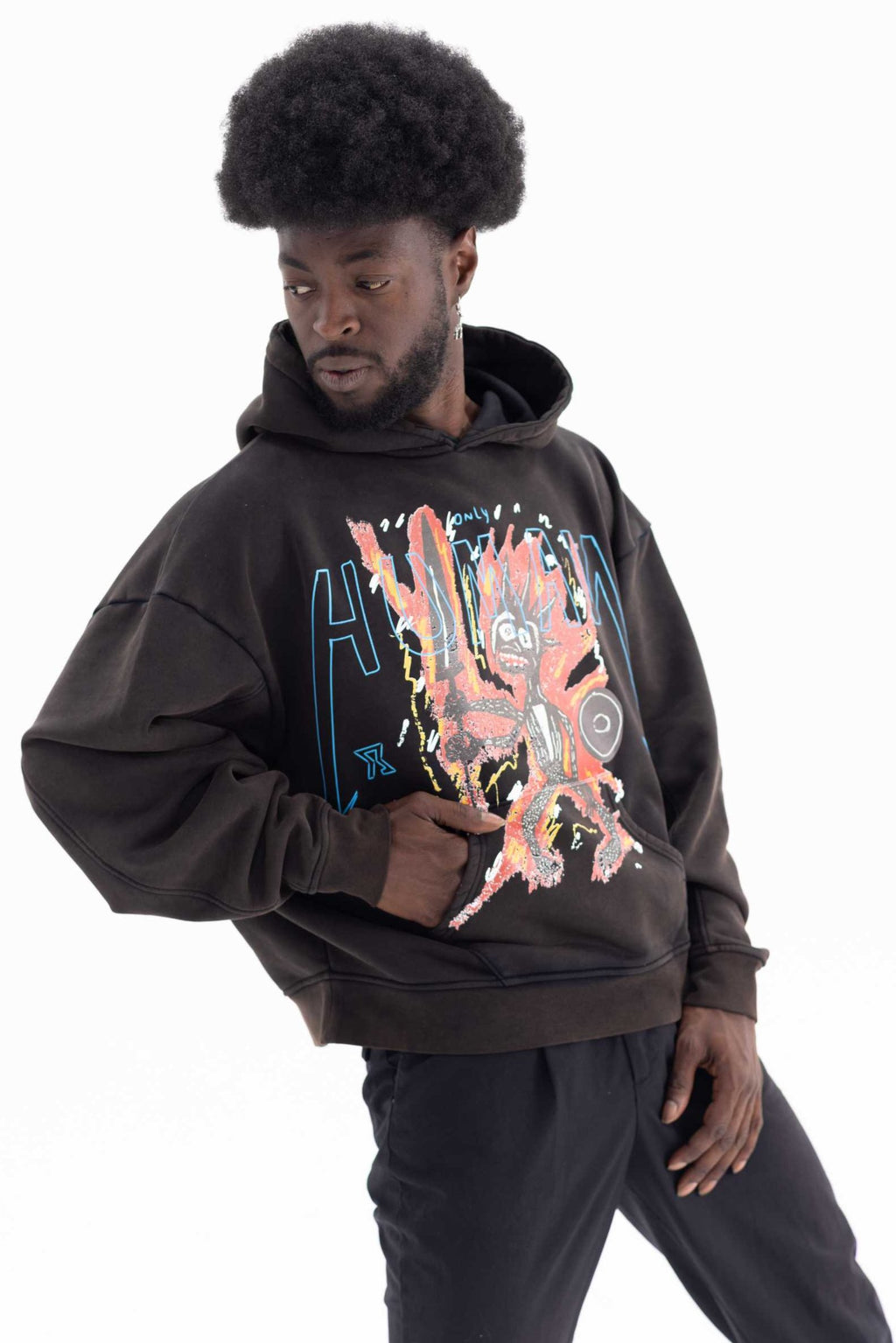 Only Human Hoodie Black
