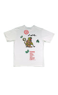 Amur Leopard Tee in white — GOTS certified 270 GSM organic cotton by Achilles and the Tortoise