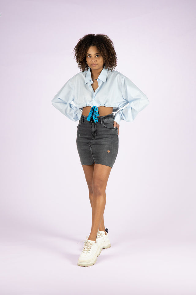 Denim High Waist Skirt