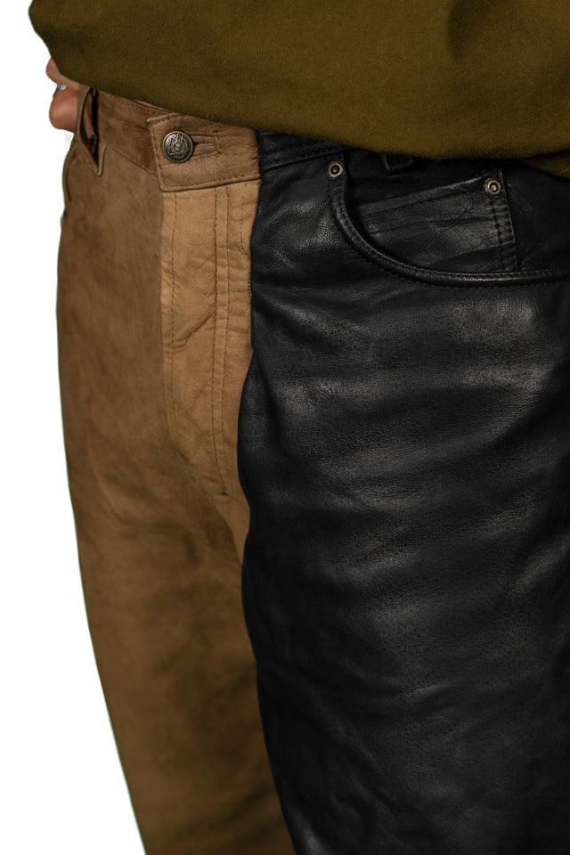 Reconstructed Leather Pants